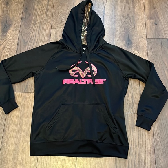 NEW real tree black and pink hoodie - Picture 1 of 4